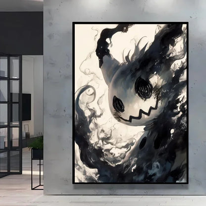 Pokemon Cartoon Poster Retro Pikachu Bulbasaur Mewtwo Anime Figures Canvas Painting Wall Decoration Poster Kids Decorate