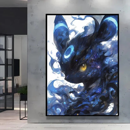 Pokemon Cartoon Poster Retro Pikachu Bulbasaur Mewtwo Anime Figures Canvas Painting Wall Decoration Poster Kids Decorate