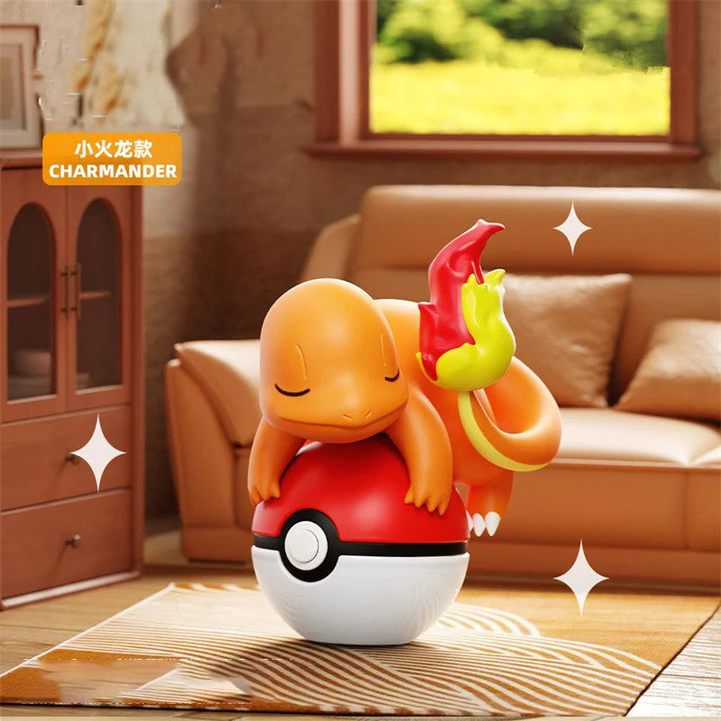 Authentic Pok É Mon Night Light Doll Pikachu EEVEE CHARMANDER BULBASAUR PSYDUCK Handmade Ornament Toy Children'S Christmas Gift