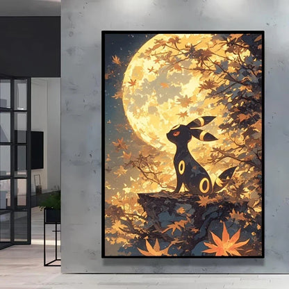 Pokemon Cartoon Poster Retro Pikachu Bulbasaur Mewtwo Anime Figures Canvas Painting Wall Decoration Poster Kids Decorate