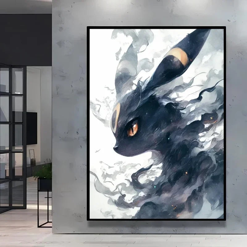 Pokemon Cartoon Poster Retro Pikachu Bulbasaur Mewtwo Anime Figures Canvas Painting Wall Decoration Poster Kids Decorate